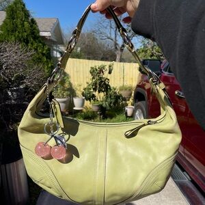 Rare coach lime green hobo bag